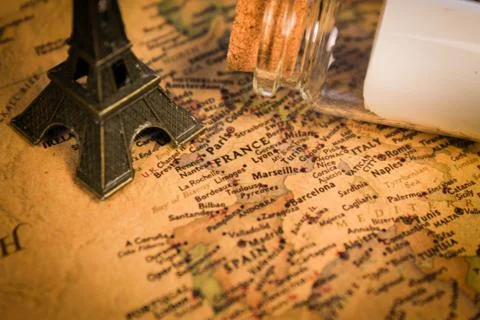 Old map decorations. Stock Photos