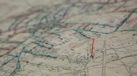Old map Stock Footage 12543628