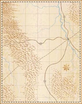 Old map Illustrazione stock