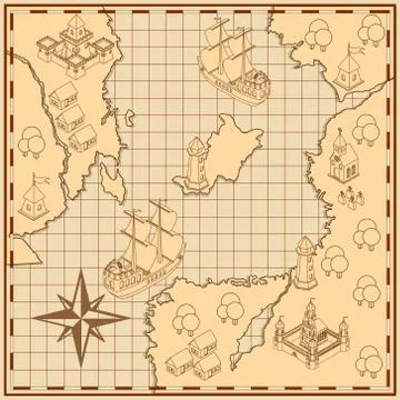 Old map. Stock Illustration