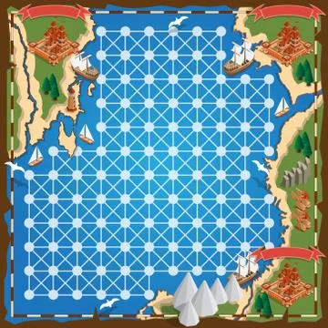 The old map. Stock Illustration