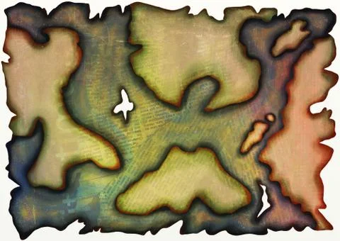 Old Map Mixed Media Collage Stock-Illustration