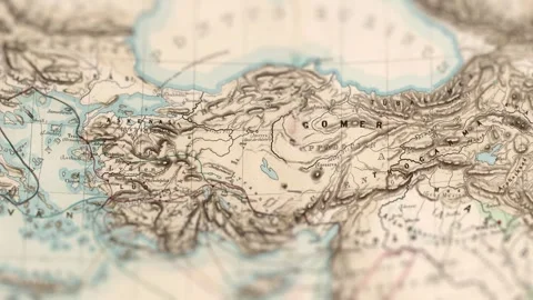 Old Map From The New Testament Times Stock Footage 285568255