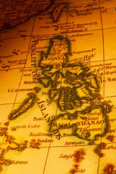 Old map philippines islands Stock Photos