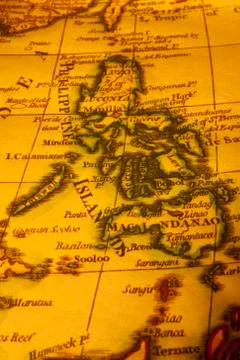 Old map of philippines Stock Photos