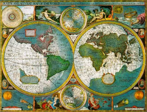 Old Map Stock Photos