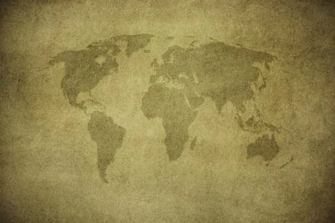Old map of the world in grunge style. Perfect vintage background... Stock Illustration