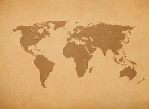 Old map of the world in grunge style. Perfect vintage background.. Stock Photos