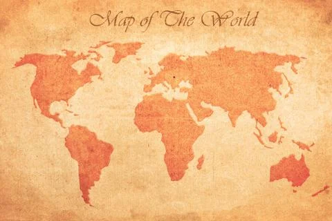 Old Map of The World Stock Photos