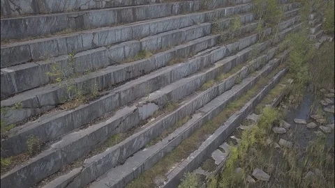 Old marble quarry Stock Footage 94272384