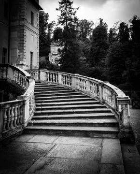 Old marble staircase Stock-Fotos