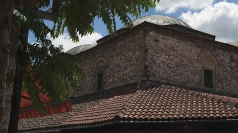 Old Market Hall at Historical Bazaar in Sarajevo, Bosnia and Herzegovina Stock Footage 214375889
