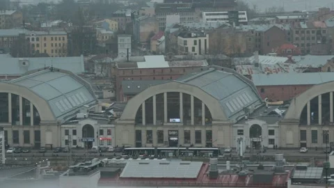  Old market in Riga Stock Footage 143391939