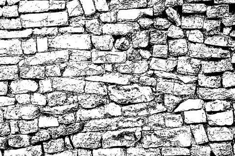 Old masonry uneven wall background Stockillustratie