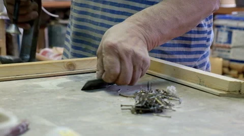 The old master carpenter Stock Footage 61431244