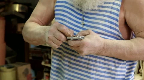 The old master carpenter Stock Footage 61436441