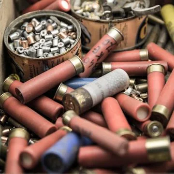 Old material to reload ammunition Stock Photos