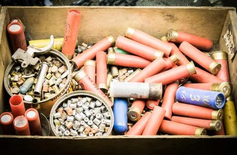 Old material to reload ammunition Stock Photos