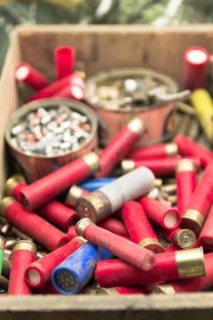 Old material to reload ammunition Stock Photos