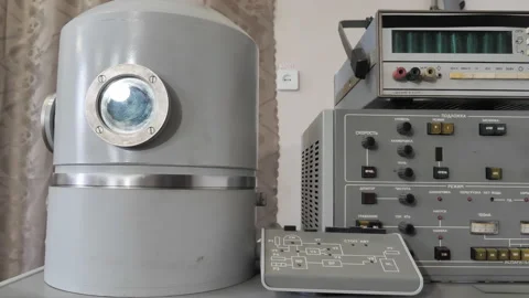 Old Measuring Analogue Research Device Stock Footage 196612946