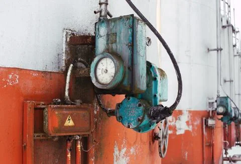 Old measuring device Stock Photos