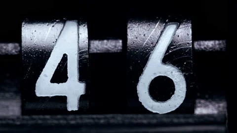 Old mechanical counter. Close-up. Stock Footage 154909400