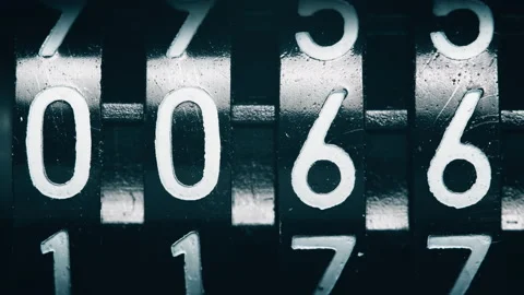 Old mechanical counter. Close-up. Stock-Footage 154912097