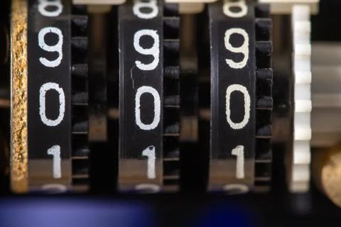 Old mechanical counter Stockfoto's