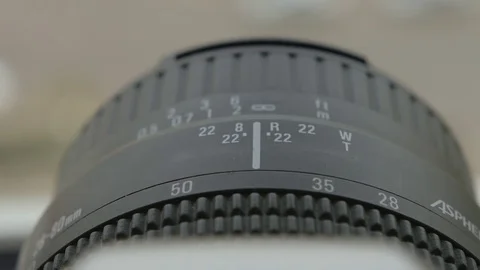 Old mechanical lens Stock Footage 81782618