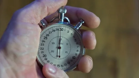 Old Mechanical Stop Watch Video stock 123459430