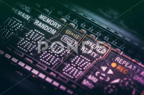 Old media player display Stock Photos