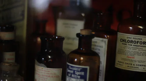 Old Medicine Cabnet Stock Footage 23551854