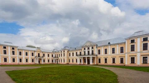Old medieval palace square Stock Footage 57323206