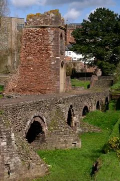 Old medieval ruins in Exeter, Devon, England. Foto stock