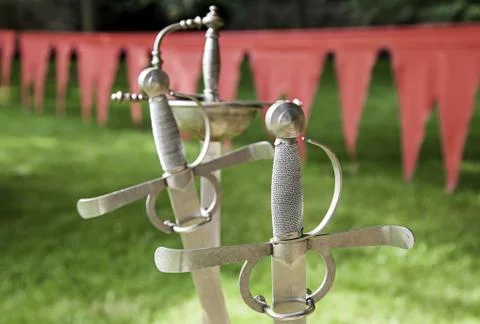 Old medieval swords Stock Photos