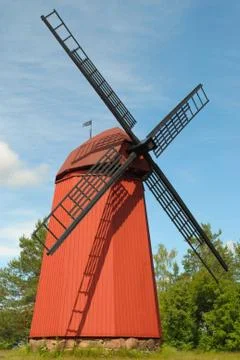 Old medieval windmill Stock Photos