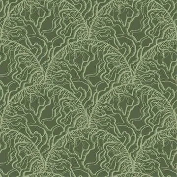Old mediterranean olive tree seamless pattern Stock Illustration