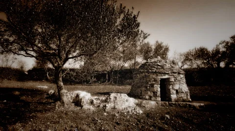 Old mediterranean postcard Stock Footage 2661385