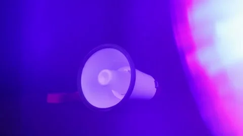 Old megaphone Light Leak Stock Footage 48447214