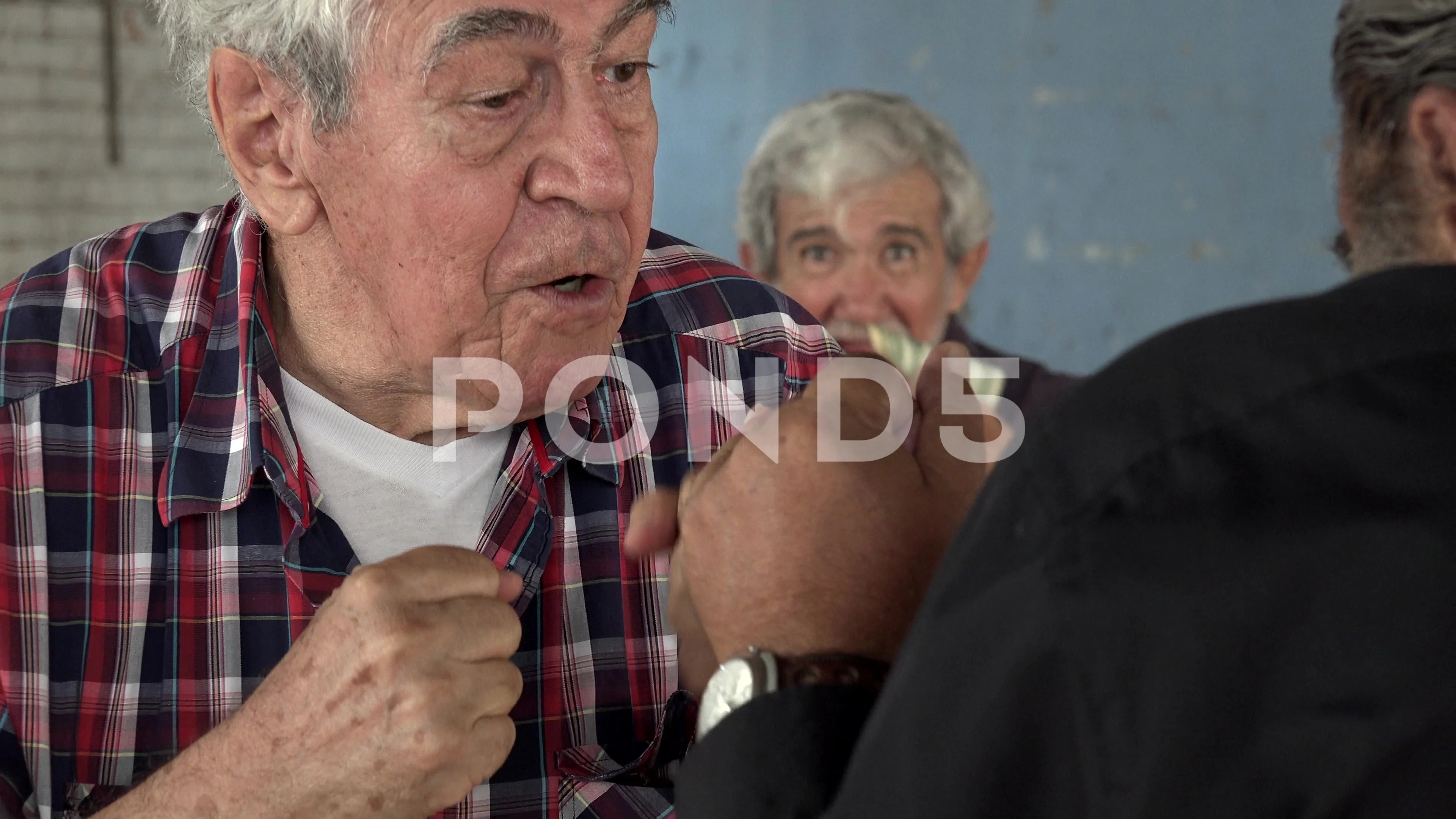Old Men Fist Fighting