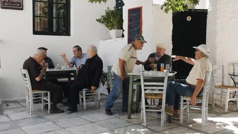 Old men in Greece Stock Footage 127583257