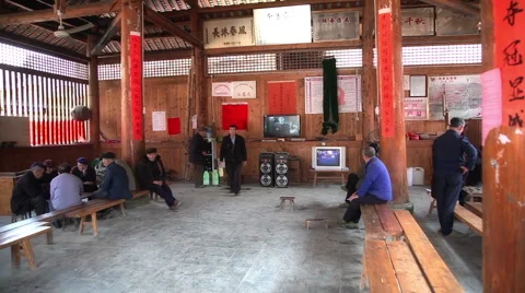 Old men plays table  game 库存影片 49060500