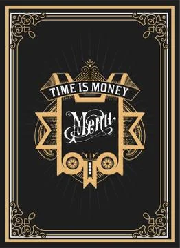 Old menu card Stock Illustration