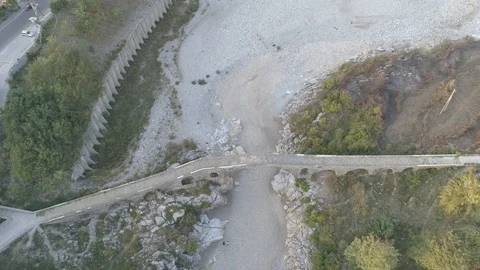 The Old Mes Bridge in Shkoder at sunset, Albania,4k (not editing) Vídeo Stock 97339117