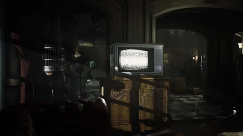 Old messy room interior with TV Vídeo Stock 159705032
