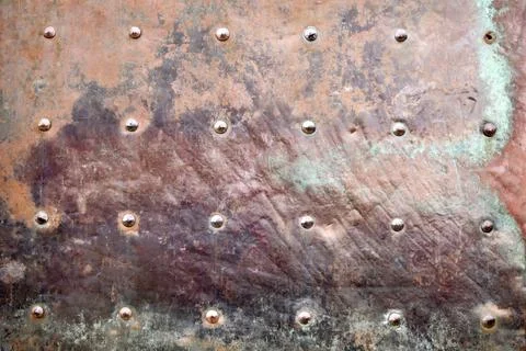 Old metal background with rivets Stock Photos