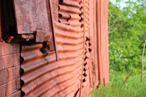 Old Metal Barn Wall Stock Photos