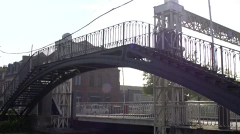 Old metal bridge Video stock 42122383