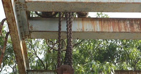 Old Metal chain Stock Footage 290288968