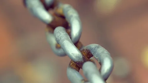 Old Metal Chain Macro Focused Stock Footage 99185417